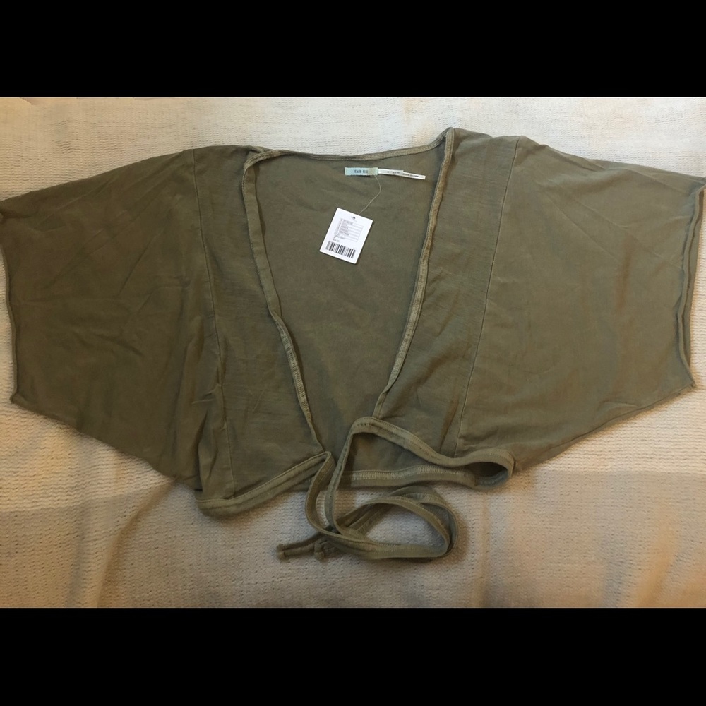 Kimichi Blue Tie front cropped top.